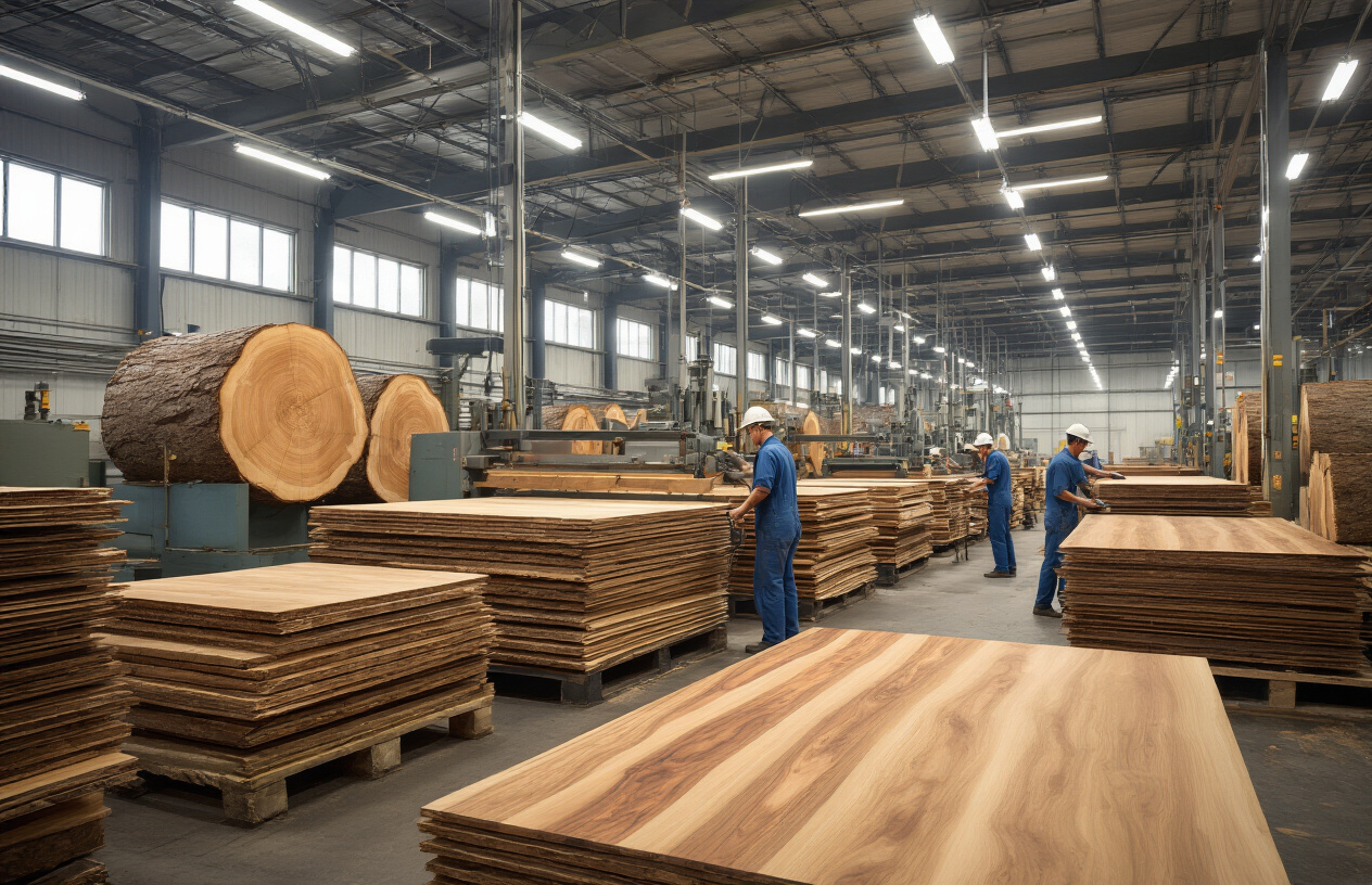 The Manufacturing Process of Natural Veneer – From Tree to Panel